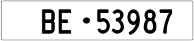 Trailer License Plate